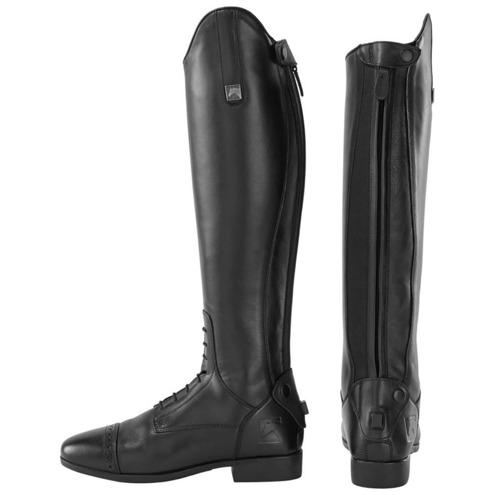 Dover Saddlery Riding Sport Black Tall English Equestrian Riding Boots Slim Calf